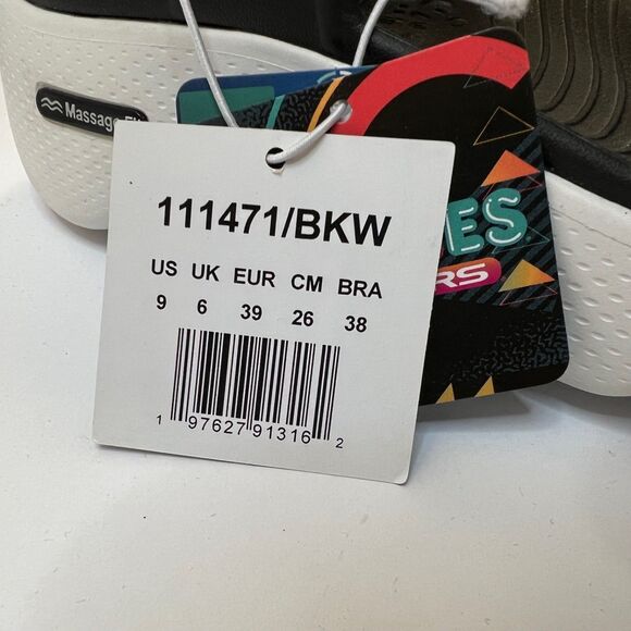 Skechers Foamies Size 9 Women Black Massage Fit Machine Washable Comfort Sandals - Picture 2 of 10